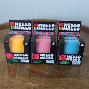 3 Pack NeeDoh Mello Mallo Squishy Toy Nee Doh Stress Ball NEW
